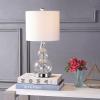 JONATHAN Y JYL1028A Anya 20.5″ Mini Glass LED Table Lamp, Transitional, Glam, Midcentury, Modern, Elegant, Office, Living Room, Family Room, Dining Room, Bedroom, Hallway, Foyer, Gray(Clear)