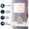 JONATHAN Y JYL1029B Colette 20″ Mini Glass LED Table Lamp, Transitional, Glam, Global, Modern, Elegant, Office, Living Room, Family Room, Dining Room, Bedroom, Hallway, Foyer, Silver(Clear)
