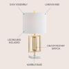 JONATHAN Y JYL1039A Anya 20.25″ Metal/Marble LED Table Lamp Glam Contemporary Modern Bedside Desk Nightstand Lamp for Bedroom Living Room Office College Bookcase LED Bulb Included, Gold