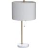 JONATHAN Y JYL1043A Alyssa 24.5″ Metal/Marble LED Table Lamp Contemporary Bedside Desk Nightstand Lamp for Bedroom Living Room Office College Bookcase LED Bulb Included, Brass Gold/White(Brass Gold/White)