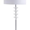 JONATHAN Y JYL1045A Mia 60.5″ Crystal/Metal LED Floor Lamp Contemporary,Glam,Transitional for Bedrooms, Living Room, Office, Reading, Clear/Chrome