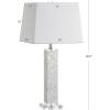 JONATHAN Y JYL1053A-SET2 Set of 2 Table Lamps Noelle 28.5″ Seashell LED Table Lamp Coastal Contemporary Bedside Desk Nightstand Lamp for Bedroom Living Room Office College Bookcase, White