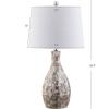 JONATHAN Y JYL1054A Verna 26.5″ Seashell LED Table Lamp Coastal Contemporary Bedside Desk Nightstand for Bedroom Living Room Office College Bookcase LED Bulb Included, Ivory/Beige