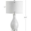 JONATHAN Y JYL1058A Josephine 26.5″ Seashell LED Table Lamp Coastal Contemporary Bedside Desk Nightstand Lamp for Bedroom Living Room Office College Bookcase LED Bulb Included, White
