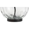 JONATHAN Y JYL1067A Rae 26.5″ Glass/Metal LED Table Lamp Cottage French Country Rustic Bedside Desk Nightstand Lamp for Bedroom Living Room Office College Bookcase LED Bulb Included, Clear/Black