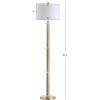 JONATHAN Y JYL1088A Gregory 60.5″ Metal/Marble LED Floor Lamp Contemporary,Transitional for Bedrooms, Living Room, Office, Reading, BrassGold/White