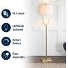 JONATHAN Y JYL1089A April 61″ Metal LED Floor Lamp, Modern, Contemporary, Glam, Traditional, Office, Living Room, Family Room, Dining Room, Bedroom, Hallway, Foyer, Brass(Brass Gold)