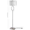 JONATHAN Y JYL1089A April 61″ Metal LED Floor Lamp, Modern, Contemporary, Glam, Traditional, Office, Living Room, Family Room, Dining Room, Bedroom, Hallway, Foyer, Brass(Nickel)