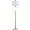 JONATHAN Y JYL1089A April 61″ Metal LED Floor Lamp, Modern, Contemporary, Glam, Traditional, Office, Living Room, Family Room, Dining Room, Bedroom, Hallway, Foyer, Brass(Brass Gold)