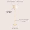JONATHAN Y JYL1093A Vaughn 60″ Modern Metal/Resin LED Floor Lamp Classic,Glam,Transitional for Bedrooms, Living Room, Office, Reading, BrassGold/White