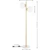 JONATHAN Y JYL1108A Oscar 60.5″ 2-Light Parisian Candlestick Iron LED Floor Lamp, Modern, Contemporary, Glam, Minimalist, Coastal for Bedroom, Living Room, Office, Brass Gold/White