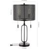 JONATHAN Y JYL1111A Hank 27″ 2-Light Industrial Farmhouse Iron LED Table Lamp with USB Charging Port Contemporary Bedside Desk Lamp for Bedroom Living Room Office, Oil Rubbed Bronze