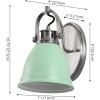 JONATHAN Y JYL1115D Phineas 16.25″ 2-Light Adjustable Farmhouse Bohemian Iron LED Vanity Light, Mint Green/Brass Gold for Bedroom, Living Room, Kitchen, Home Office, Kids Room(Mint Green/Nickel)