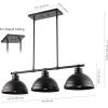 JONATHAN Y JYL1117A Asher 36″ 3-Light Industrial Farmhouse Iron Linear LED Pendant Modern Rustic Adjustable Dining Room Living Room Kitchen Island Foyer Bedroom Hallway, Oil Rubbed Bronze