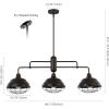 JONATHAN Y JYL1119A Levi 40.5″ 3-Light Industrial Farmhouse Iron Linear LED Pendant Modern Rustic Adjustable Dining Room Living Room Kitchen Island Foyer Bedroom Hallway, Oil Rubbed Bronze(3-Light)