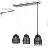 JONATHAN Y JYL1124A Ibiza Island 30″ 3-Light Seagrass/Metal Bohemian Coastal LED Pendant, Farmhouse, Rustic, for Dining Room, Kitchen, Living Room, Oil Rubbed Bronze(Black)