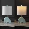 JONATHAN Y JYL1143B Koda 17.5″ Eclectic Southwestern Resin/Iron Elephant LED Kids Table Lamp, Global, Transitional, Rustic, Office, Living Room, Dining Room, Bedroom, Hallway, Foyer, Turquoise(Turquoise)