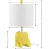 JONATHAN Y JYL1143B Koda 17.5″ Eclectic Southwestern Resin/Iron Elephant LED Kids Table Lamp, Global, Transitional, Rustic, Office, Living Room, Dining Room, Bedroom, Hallway, Foyer, Turquoise(Yellow)