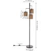JONATHAN Y JYL1150A Isla 70.75″ 3-Light Mid-Century Bohemian Metal/Rope LED Floor Lamp for Bedroom, Living Room, Office, Black/Natural