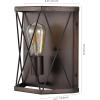 JONATHAN Y JYL1309A Liam 8.25″ 1-Light Rustic Farmhouse Iron LED Sconce Industrial Modern Entryway Lobby Kitchen Bathroom Bedroom Living Room Hallway, Wood Finished/Oil Rubbed Bronze