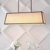 JONATHAN Y JYL1316A Crosby 42″ 4-Light Trapezoidal Linen Iron Linear LED Pendant, Farmhouse, Industrial, Coastal, Contemporary, Modern, Minimalist for Bedroom, Living Room, Office, Oil Rubbed Bronze