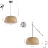 JONATHAN Y JYL1401A Koda 13″ 1-Light Farmhouse Coastal Bohemian Rattan 180″ Cord Plug-in or Hardwired LED Pendant Modern Dining Room Living Room Kitchen Island Foyer Bedroom, Brown(18.0″ Bowl)