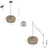 JONATHAN Y JYL1401A Koda 13″ 1-Light Farmhouse Coastal Bohemian Rattan 180″ Cord Plug-in or Hardwired LED Pendant Modern Dining Room Living Room Kitchen Island Foyer Bedroom, Brown(14.0″ Round)