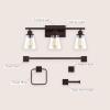 JONATHAN Y JYL1500A Arlo 22.88″ 3-Light Vintage Classic Vanity Light with Bathroom Hardware Accessory Set, Oil Rubbed Bronze (5-Piece) – Towel Bar & Ring, Toilet Paper Holder, Robe Hook(Oil-Rubbed Bronze)