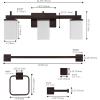JONATHAN Y JYL1501A CAIA 22.38″ 3-Light Modern Vanity Light with Frosted Glass Shades & Bathroom Hardware Accessory Set, Oil Rubbed Bronze (5-Piece) – Towel Bar & Ring, Toilet Paper Holder, Robe Hook(Oil-Rubbed Bronze)