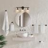 JONATHAN Y JYL1504A Hugo 24.5″ 3-Light Farmhouse Classic Vanity Light with Bathroom Hardware Accessory Set, Oil Rubbed Bronze (5-Piece) – Towel Bar & Ring, Toilet Paper Holder, Robe Hook(Oil-Rubbed Bronze)
