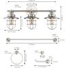 JONATHAN Y JYL1506A Ellis 24″ 3-Light Industrial Farmhouse Vanity Light with Bathroom Hardware Accessory Set, Oil Rubbed Bronze (5-Piece) – Towel Bar & Ring, Toilet Paper Holder, Robe Hook(Brushed Nickel)