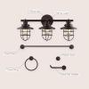 JONATHAN Y JYL1506A Ellis 24″ 3-Light Industrial Farmhouse Vanity Light with Bathroom Hardware Accessory Set, Oil Rubbed Bronze (5-Piece) – Towel Bar & Ring, Toilet Paper Holder, Robe Hook(Oil-Rubbed Bronze)