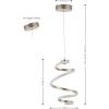 JONATHAN Y JYL1704A Whirl 11″ 1-Light Modern Minimalist Aluminum/Iron Abstract Integrated LED Pendant Designer, Eclectic, Contemporary, Style, Glam, Office, Living Room, Dining Room, Bedroom, Silver