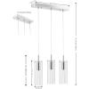JONATHAN Y JYL1706A Mium 29.5″ 4-Light Modern Style Iron/Crystal/Glass Integrated LED Linear Pendant Glam, Minimalist, Contemporary, Transitional, Office, Living Room, Dining Room, Bedroom, Chrome(3 Light)