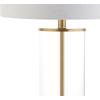 JONATHAN Y JYL2005A Collins 29″ Glass LED Table Lamp Modern Contemporary Glam Bedside Desk Nightstand Lamp for Bedroom Living Room Office College Bookcase LED Bulb Included, Clear/Brass Gold(Clear/Brass Gold)