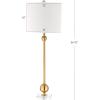 JONATHAN Y JYL2010A-SET2 Set of 2 Table Lamps Hollis 34″ Metal LED Table Lamp Modern Contemporary Glam Bedside Desk Nightstand Lamp for Bedroom Living Room Office College Bookcase, Brass
