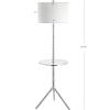 JONATHAN Y JYL2012B Hall 62″ Metal LED End Table Floor Lamp, Modern, Contemporary, Glam, Elegant, Foot-Step Switch, Office, Living Room, Family Room, Dining Room, Bedroom, Foyer, Chrome(Chrome)