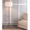 JONATHAN Y JYL2012B Hall 62″ Metal LED End Table Floor Lamp, Modern, Contemporary, Glam, Elegant, Foot-Step Switch, Office, Living Room, Family Room, Dining Room, Bedroom, Foyer, Chrome(Chrome)