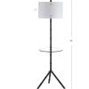 JONATHAN Y JYL2012B Hall 62″ Metal LED End Table Floor Lamp, Modern, Contemporary, Glam, Elegant, Foot-Step Switch, Office, Living Room, Family Room, Dining Room, Bedroom, Foyer, Chrome(Oil-Rubbed Bronze)