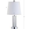 JONATHAN Y JYL2025A Lillian 18″ Metal Mini LED Table Lamp Transitional,Glam,Traditional,Contemporary for Bedroom, Living Room, Office, College Dorm, Coffee Table, Bookcase, Chrome