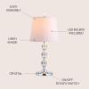 JONATHAN Y JYL2026A Hudson 20″ Crystal Mini LED Table Lamp Traditional,FrenchCountry,Transitional for Bedroom, Living Room, Office, College Dorm, Coffee Table, Bookcase, Clear/Chrome
