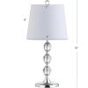 JONATHAN Y JYL2026A Hudson 20″ Crystal Mini LED Table Lamp Traditional,FrenchCountry,Transitional for Bedroom, Living Room, Office, College Dorm, Coffee Table, Bookcase, Clear/Chrome