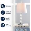 JONATHAN Y JYL2026A Hudson 20″ Crystal Mini LED Table Lamp Traditional,FrenchCountry,Transitional for Bedroom, Living Room, Office, College Dorm, Coffee Table, Bookcase, Clear/Chrome