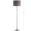 JONATHAN Y JYL2027A Layla 59.5″ Crystal/Metal LED Floor Lamp Contemporary,Transitional,Traditional,Classic for Bedrooms, Living Room, Office, Reading, Clear/ChromeWithGrayShade