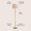 JONATHAN Y JYL2029A Harper 61″ Crystal/Metal LED Floor Lamp Contemporary,Transitional,Traditional for Bedrooms, Living Room, Office, Reading, BrassGold/Clear