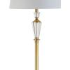 JONATHAN Y JYL2029A Harper 61″ Crystal/Metal LED Floor Lamp Contemporary,Transitional,Traditional for Bedrooms, Living Room, Office, Reading, BrassGold/Clear