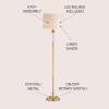 JONATHAN Y JYL2031A Adalyn 61″ Crystal/Metal LED Floor Lamp Contemporary,Transitional,Traditional,Classic for Bedrooms, Living Room, Office, Reading, Clear/BrassGold