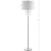 JONATHAN Y JYL2034A Abigail 61″ Crystal/Metal LED Floor Lamp Contemporary,Transitional,Traditional,Glam for Bedrooms, Living Room, Office, Reading, Clear/Chrome