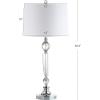 JONATHAN Y JYL2048A-SET2 Set of 2 Table Lamps Emma 29.5″ Crystal LED Table Lamp Modern Contemporary Bedside Desk Nightstand Lamp for Bedroom Living Room Office College Bookcase, Clear