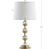 JONATHAN Y JYL2049A-SET2 Set of 2 Table Lamps Avery 27.5″ Crystal LED Table Lamp Contemporary Bedside Desk Nightstand Lamp for Bedroom Living Room Office College Bookcase, Clear/Brass Gold